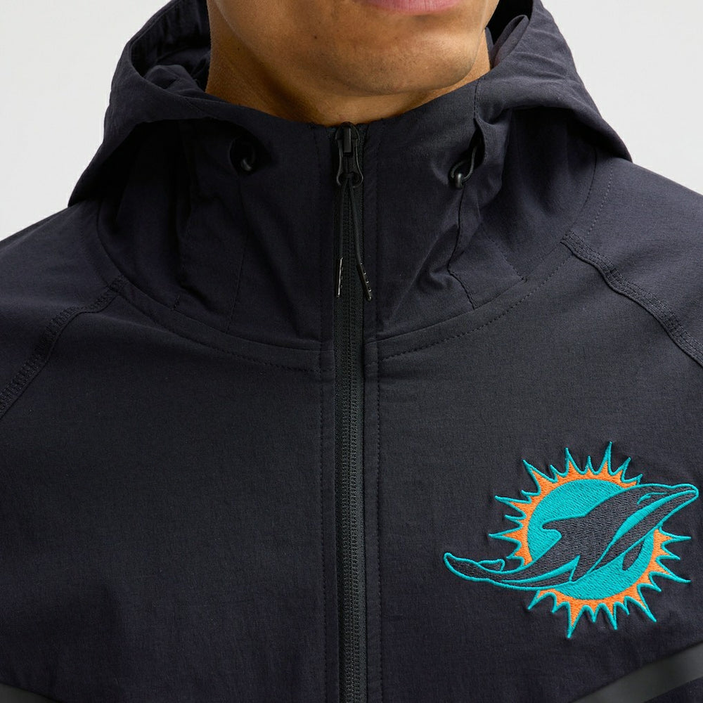 Miami Dolphins 2025 Rivalries Collection Tech Raglan Full-Zip Jacket - Pitch Blue - Nike
