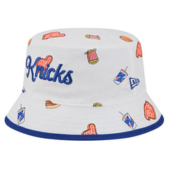 New Era New York Knicks Team Cheer Reversible Bucket Hat White