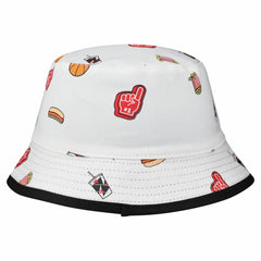 New Era Chicago Bulls Team Cheer Reversible Bucket Hat White