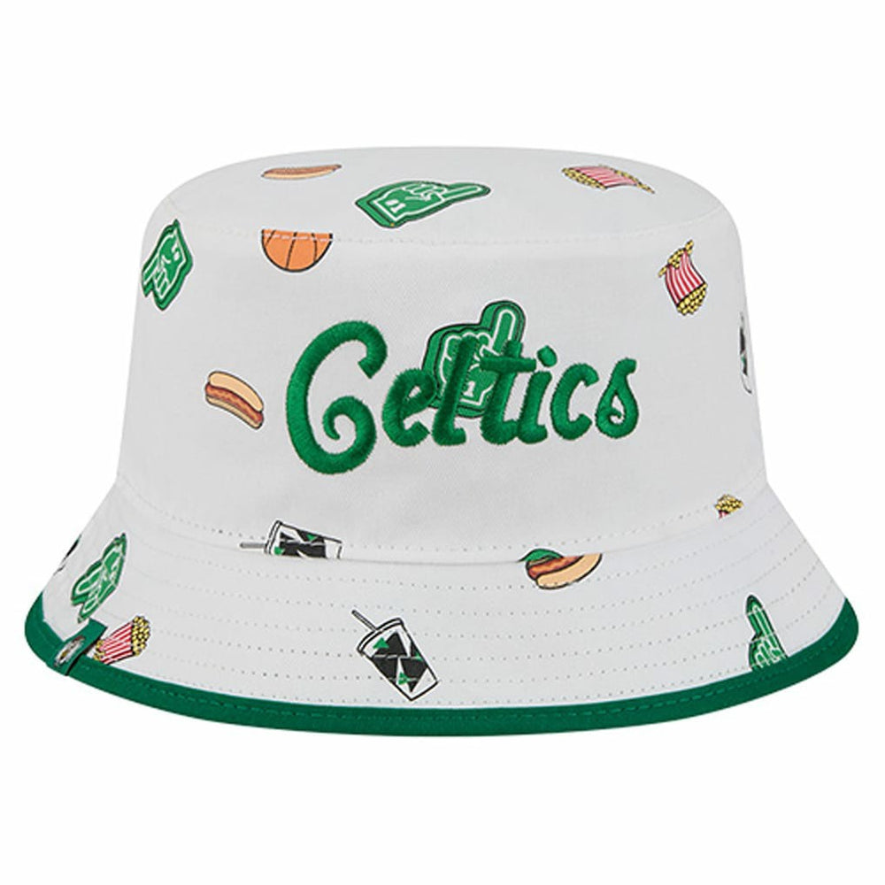 New Era Boston Celtics Team Cheer Reversible Bucket Hat White