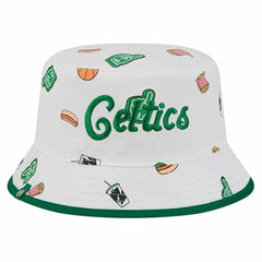 New Era Boston Celtics Team Cheer Reversible Bucket Hat White