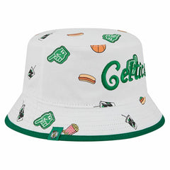 New Era Boston Celtics Team Cheer Reversible Bucket Hat White
