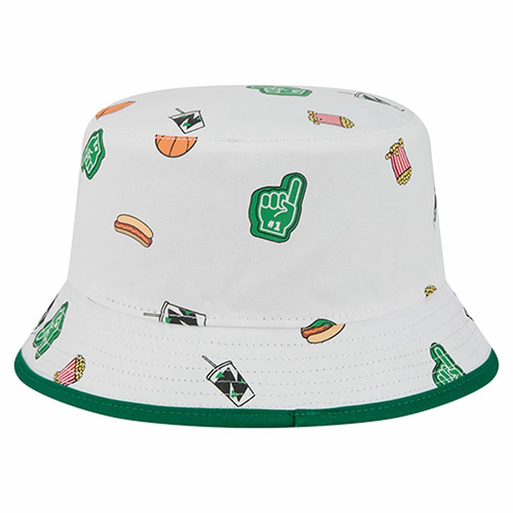 New Era Boston Celtics Team Cheer Reversible Bucket Hat White