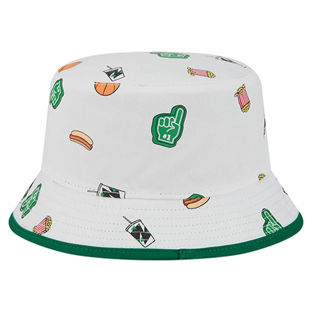 New Era Boston Celtics Team Cheer Reversible Bucket Hat White