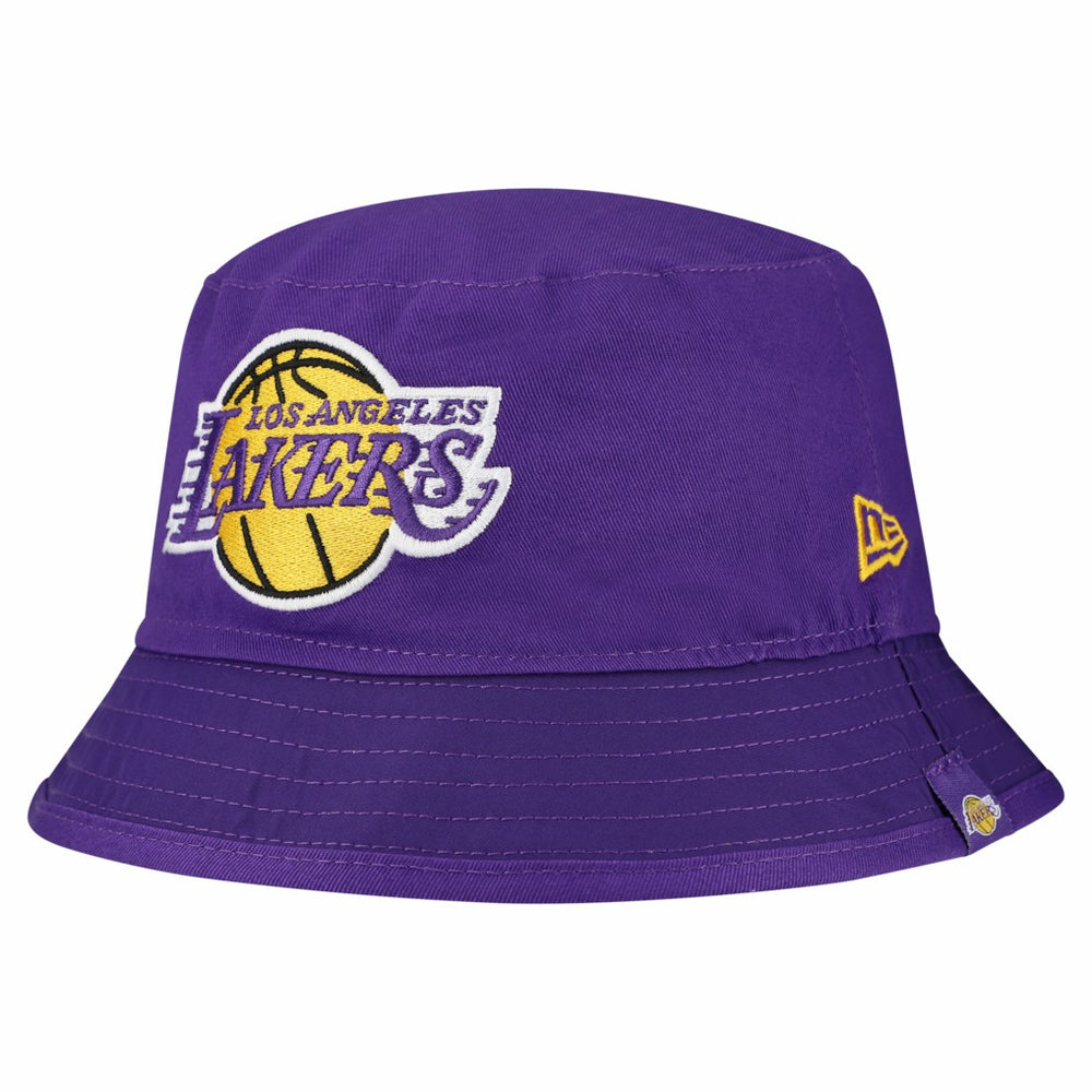 New Era Los Angeles Lakers Team Cheer Reversible Bucket Hat White