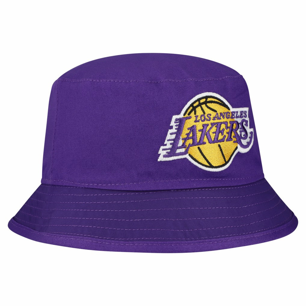 New Era Los Angeles Lakers Team Cheer Reversible Bucket Hat White