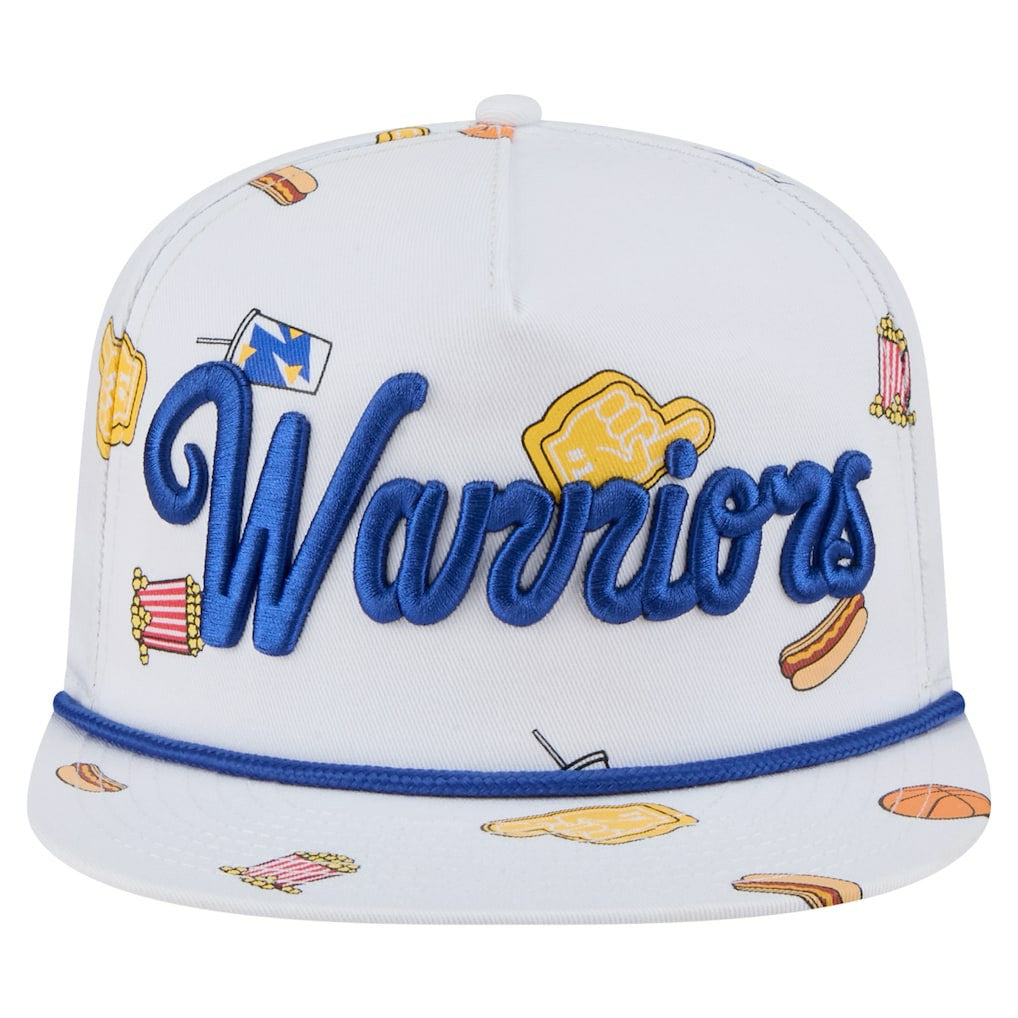 New Era Golden State Warriors Team Cheer Rope 19TWENTY Adjustable Hat White