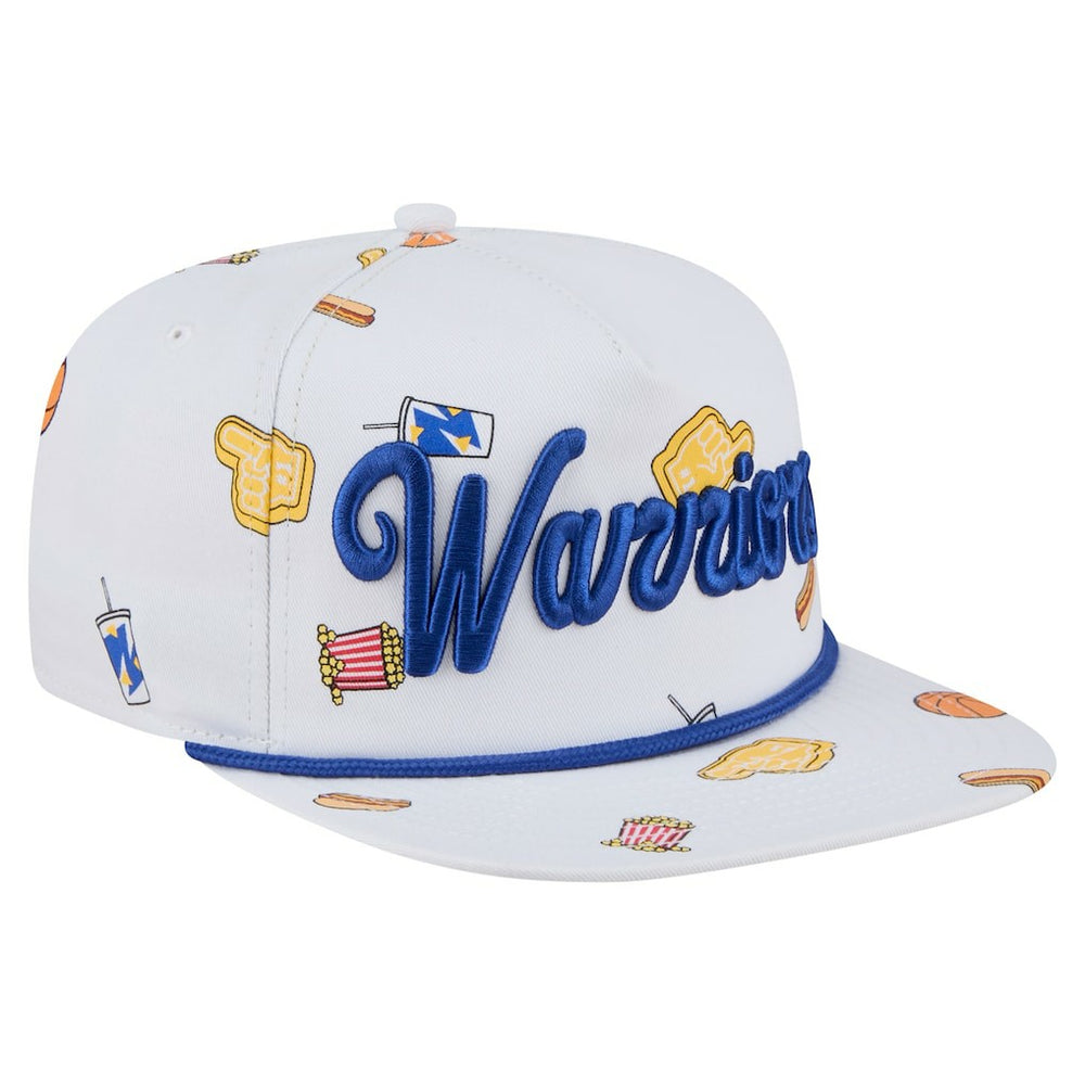 New Era Golden State Warriors Team Cheer Rope 19TWENTY Adjustable Hat White