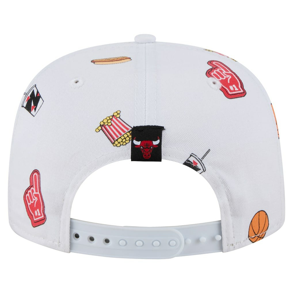 New Era Chicago Bulls Team Cheer Rope 19TWENTY Adjustable Hat White