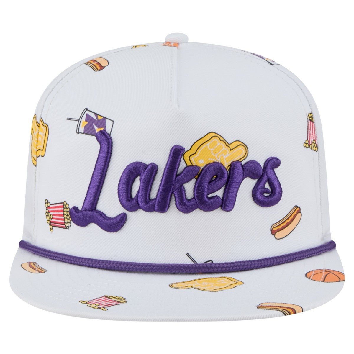New Era Los Angeles Lakers Team Cheer Rope 19TWENTY Adjustable Hat White