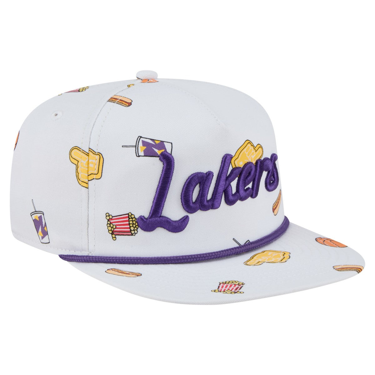 New Era Los Angeles Lakers Team Cheer Rope 19TWENTY Adjustable Hat White