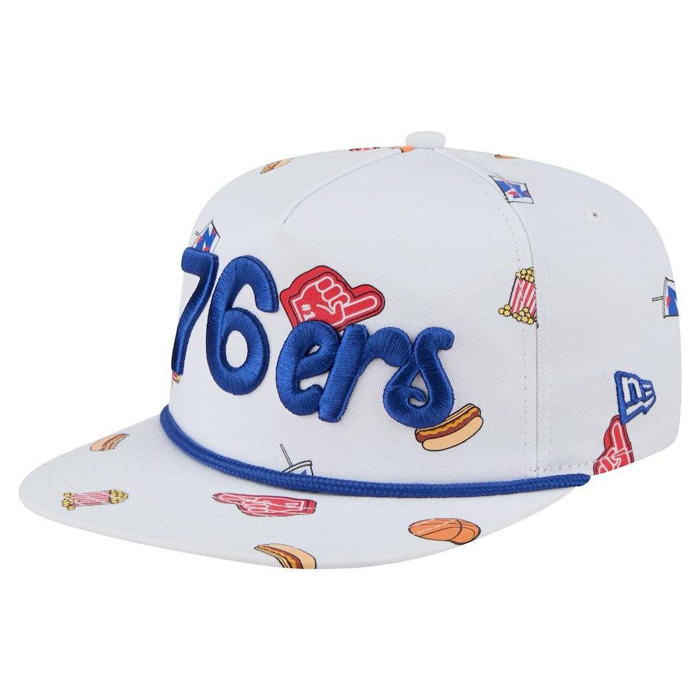 New Era Philadelphia 76ers Team Cheer Rope 19TWENTY Adjustable Hat White