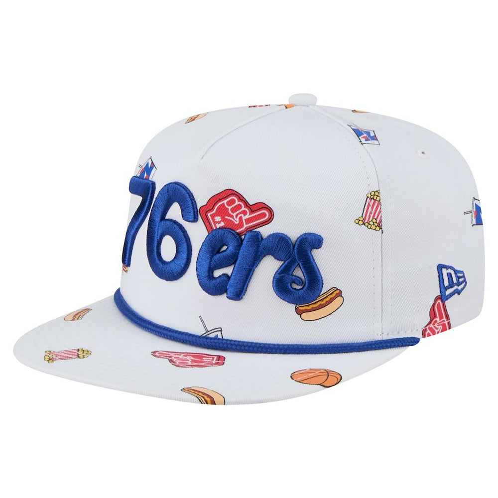 New Era Philadelphia 76ers Team Cheer Rope 19TWENTY Adjustable Hat White