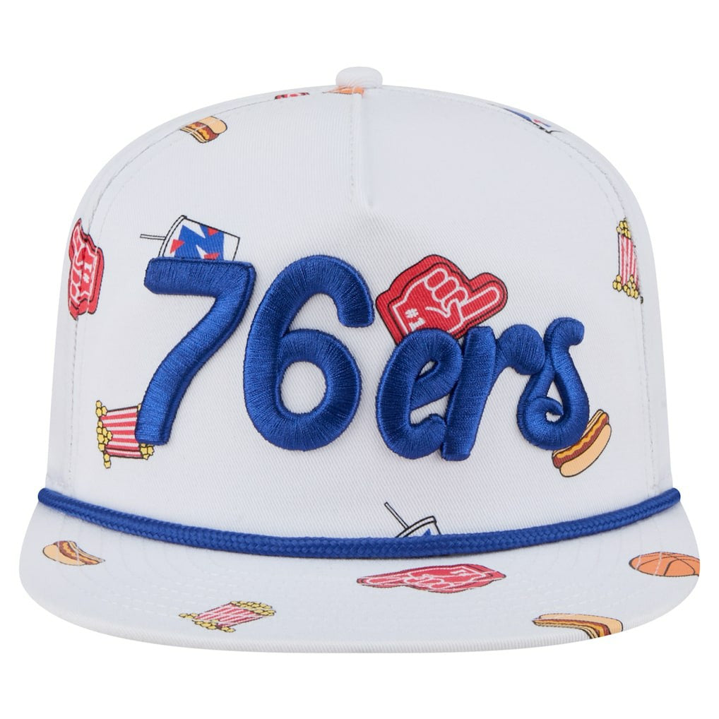 New Era Philadelphia 76ers Team Cheer Rope 19TWENTY Adjustable Hat White