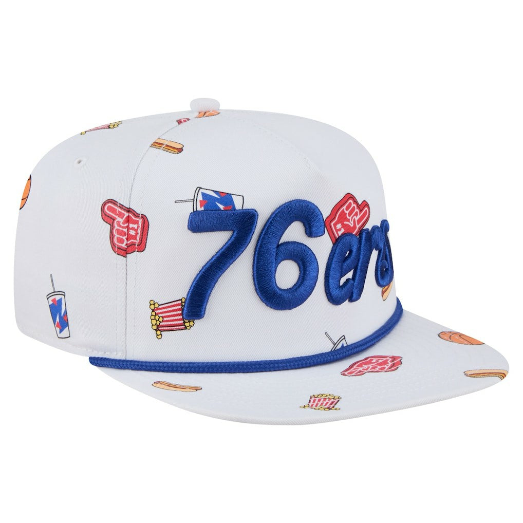 New Era Philadelphia 76ers Team Cheer Rope 19TWENTY Adjustable Hat White