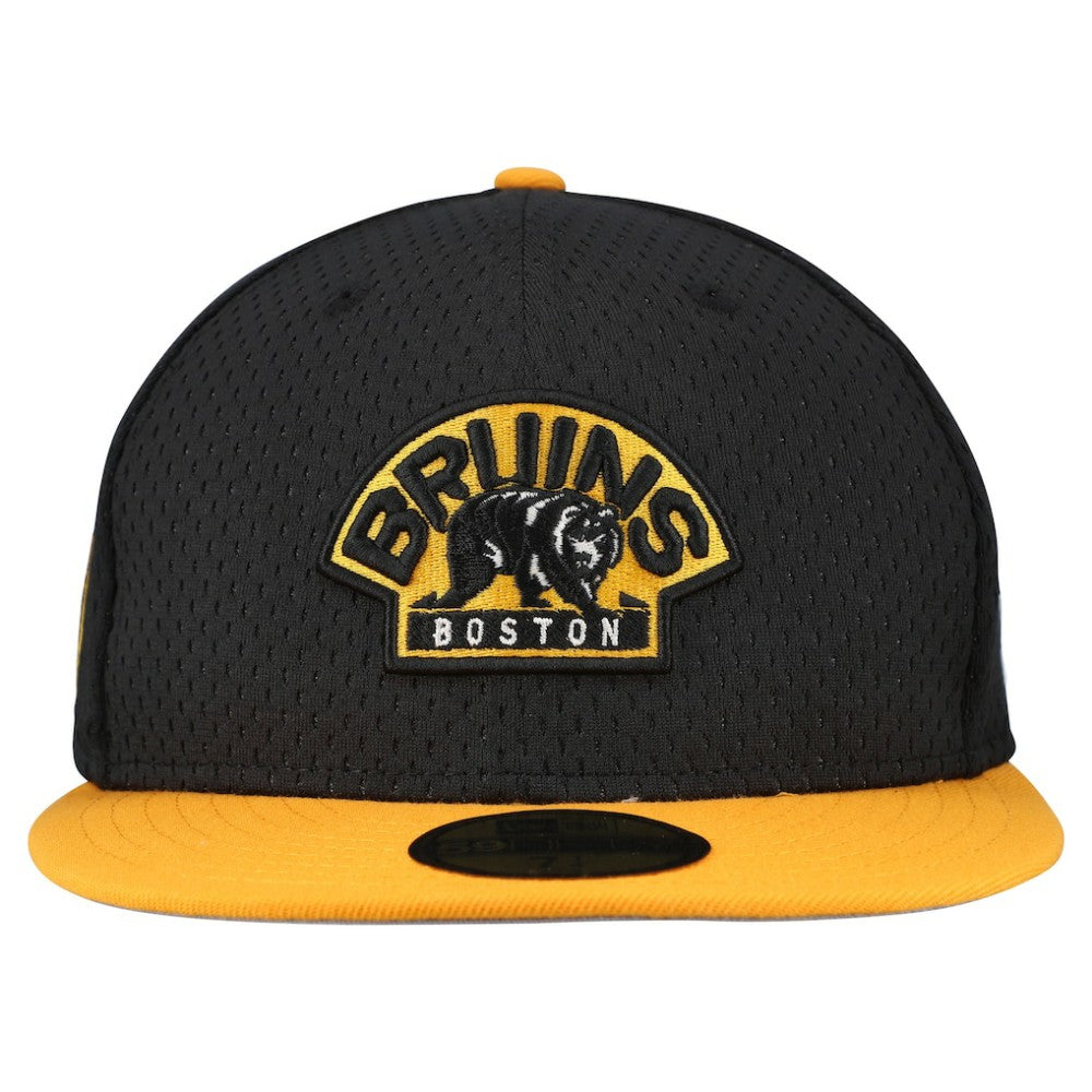 Boston Bruins New Era Mesh Crown Two-Tone 59FIFTY Fitted Hat - Black/Gold | New Era discount