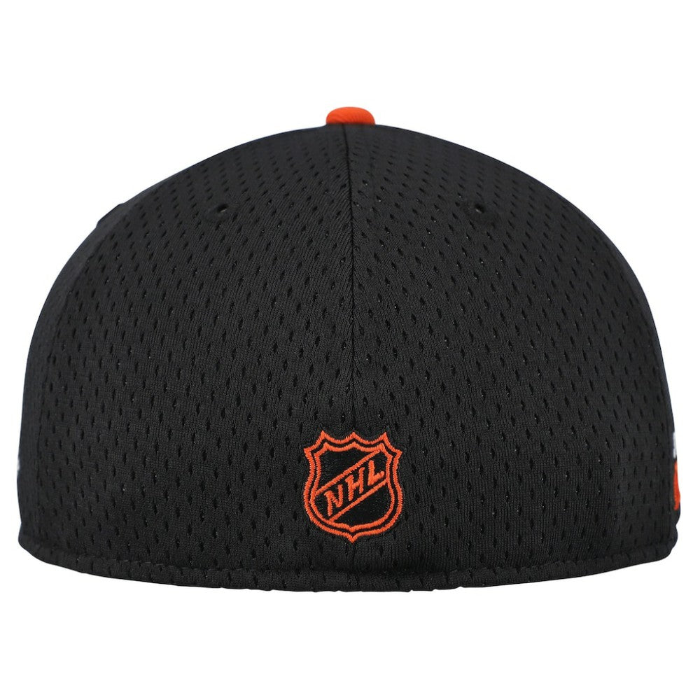 Philadelphia Flyers New Era Mesh Crown Two-Tone 59FIFTY Fitted Hat - Black/Orange | New Era Clearance
