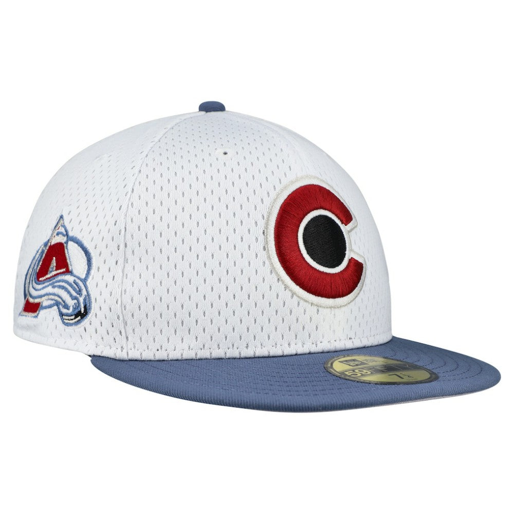 Colorado Avalanche New Era Mesh Crown Two-Tone 59FIFTY Fitted Hat - White/Navy | New Era on sale