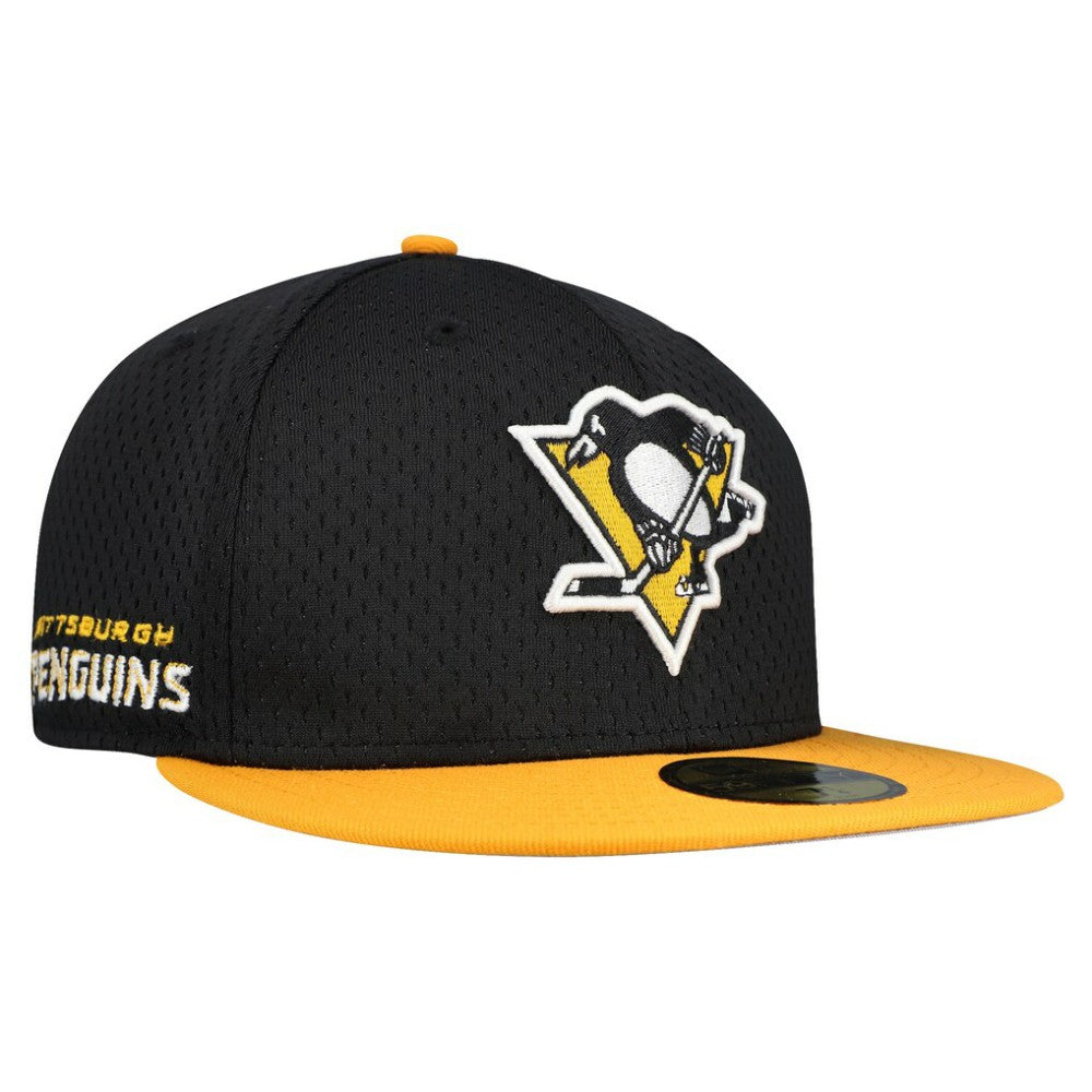 Pittsburgh Penguins New Era Mesh Crown Two-Tone 59FIFTY Fitted Hat - Black/Gold | New Era near me