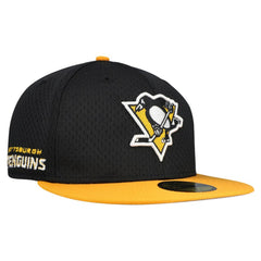 Pittsburgh Penguins New Era Mesh Crown Two-Tone 59FIFTY Fitted Hat - Black/Gold | New Era near me