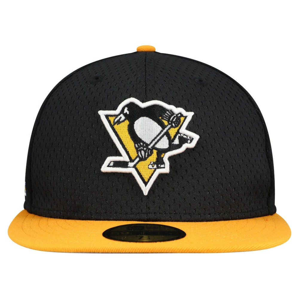 Pittsburgh Penguins New Era Mesh Crown Two-Tone 59FIFTY Fitted Hat - Black/Gold | New Era near me
