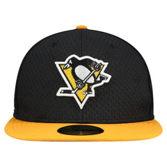 Pittsburgh Penguins New Era Mesh Crown Two-Tone 59FIFTY Fitted Hat - Black/Gold | New Era near me