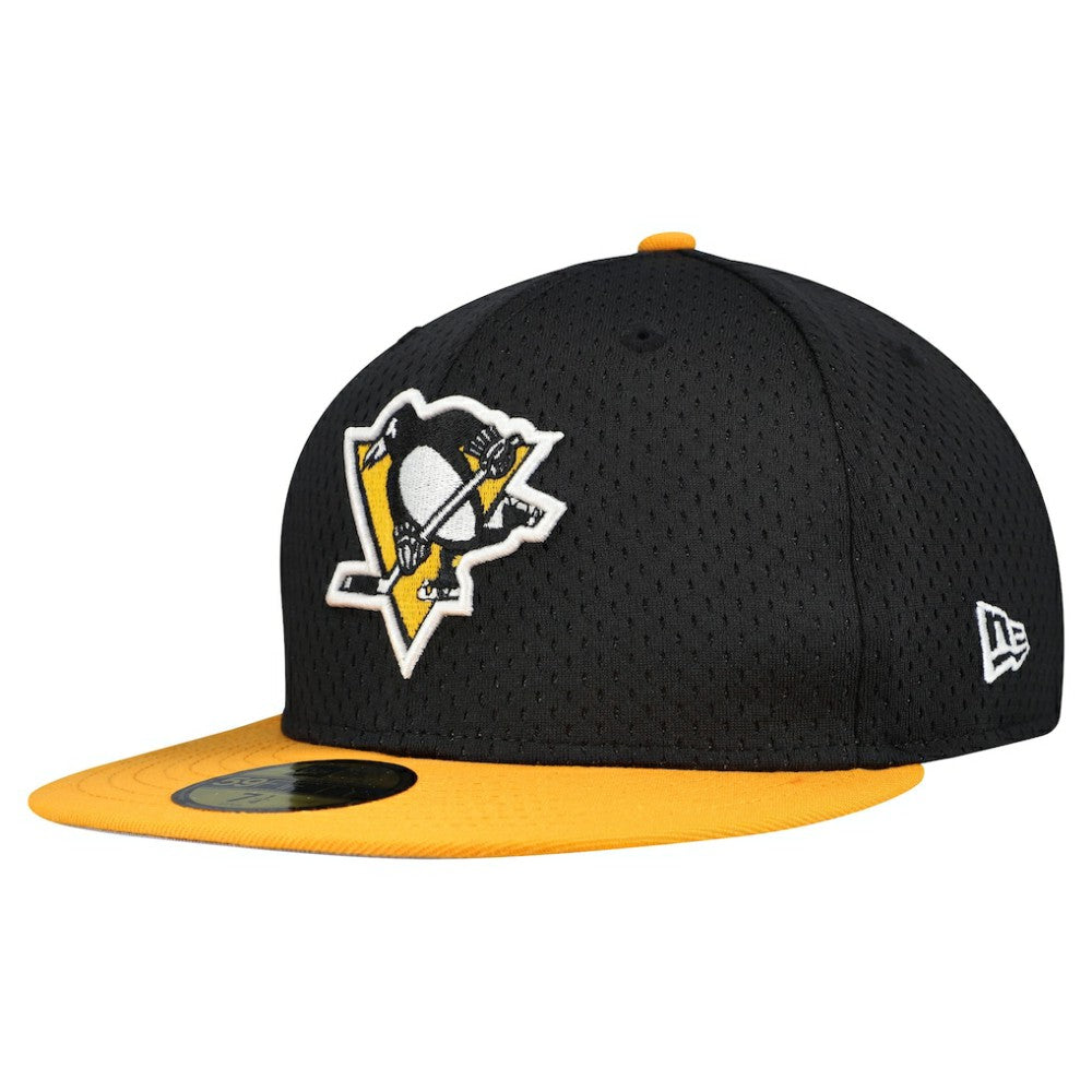 Pittsburgh Penguins New Era Mesh Crown Two-Tone 59FIFTY Fitted Hat - Black/Gold | New Era near me