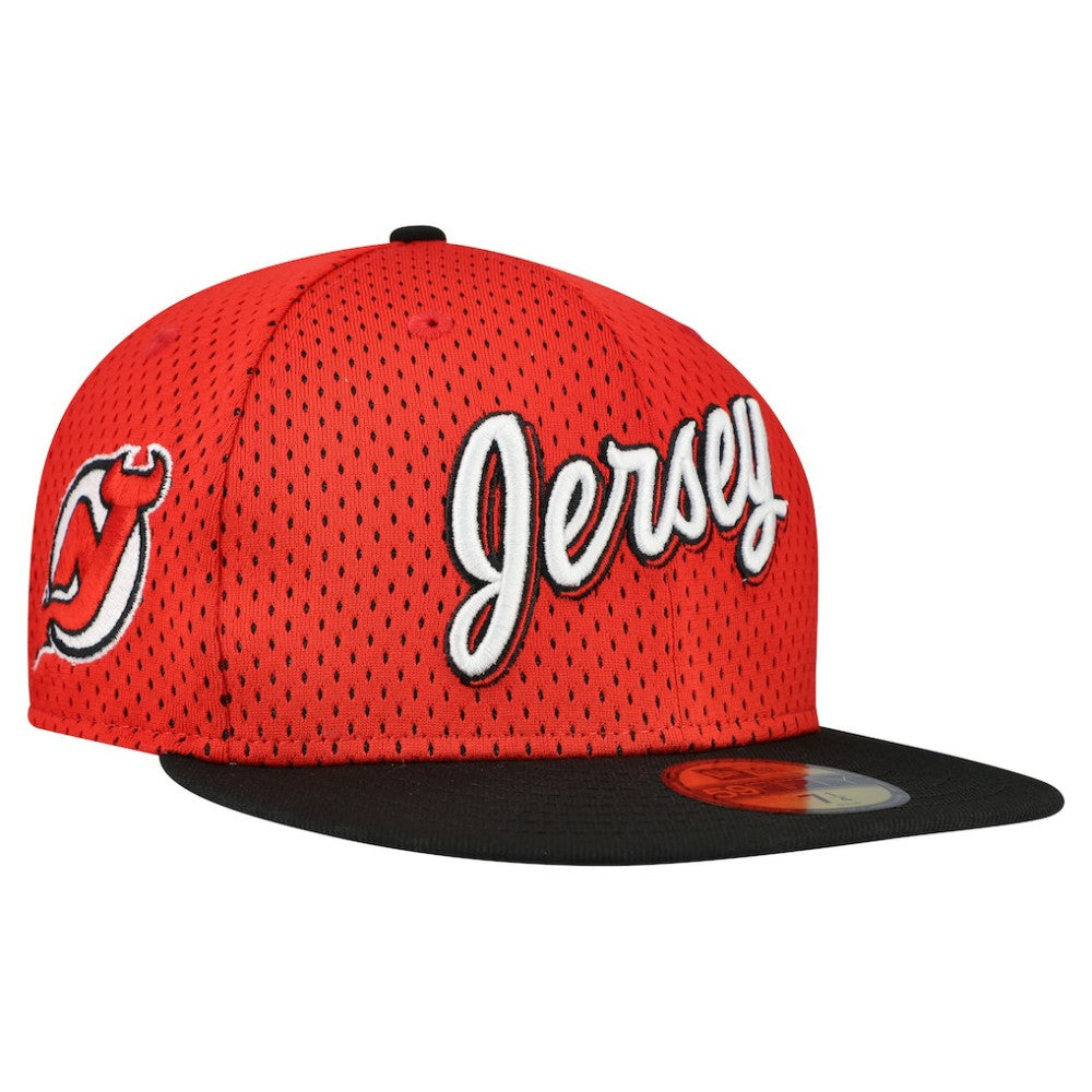 New Jersey Devils New Era Mesh Crown Two-Tone 59FIFTY Fitted Hat - Red/Black | New Era online