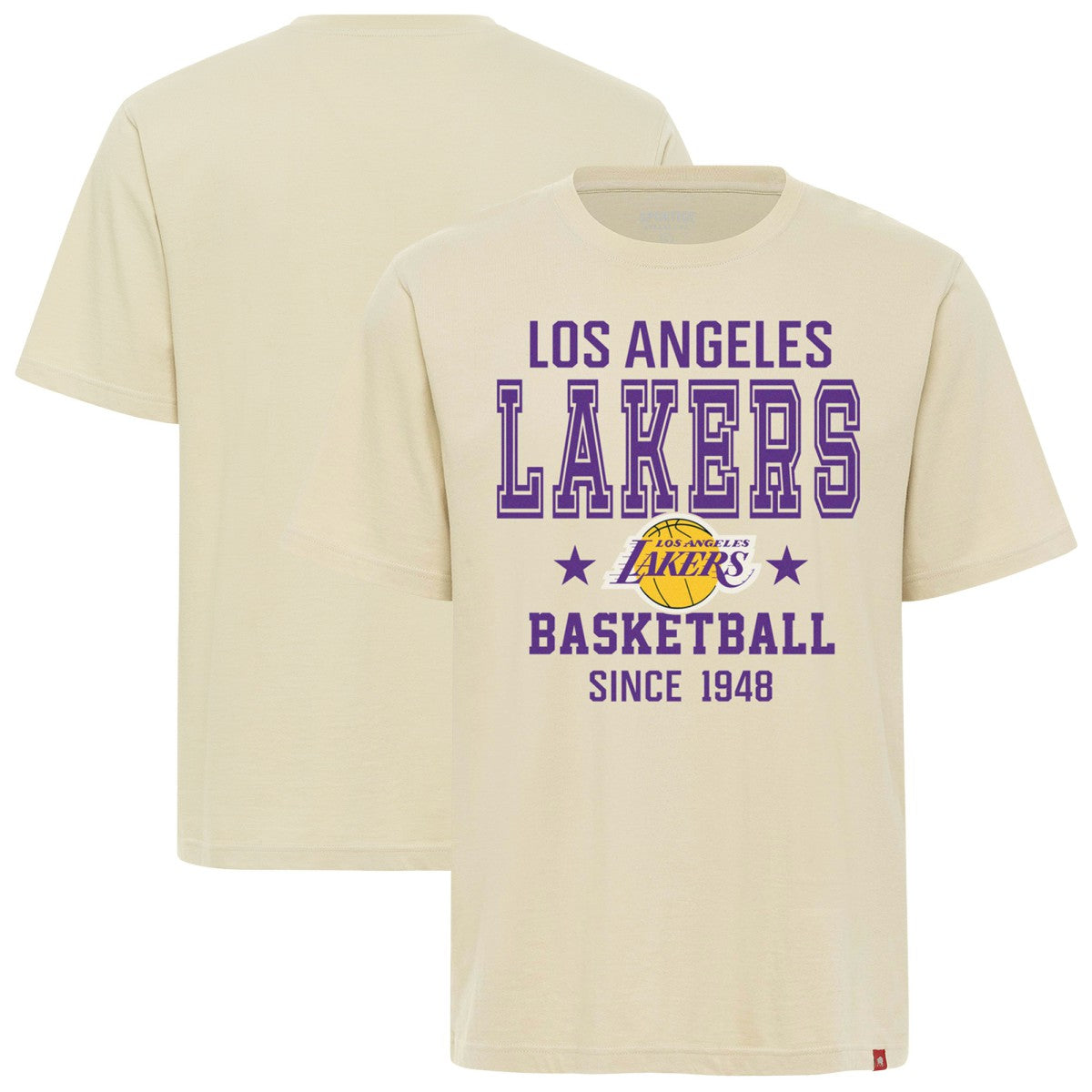 Los Angeles Lakers Sportiqe Unisex Duke Premium T-Shirt Cream
