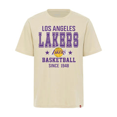 Los Angeles Lakers Sportiqe Unisex Duke Premium T-Shirt Cream