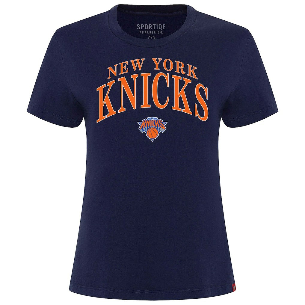 New York Knicks Sportiqe Women's Arcadia Boxy T-Shirt Navy
