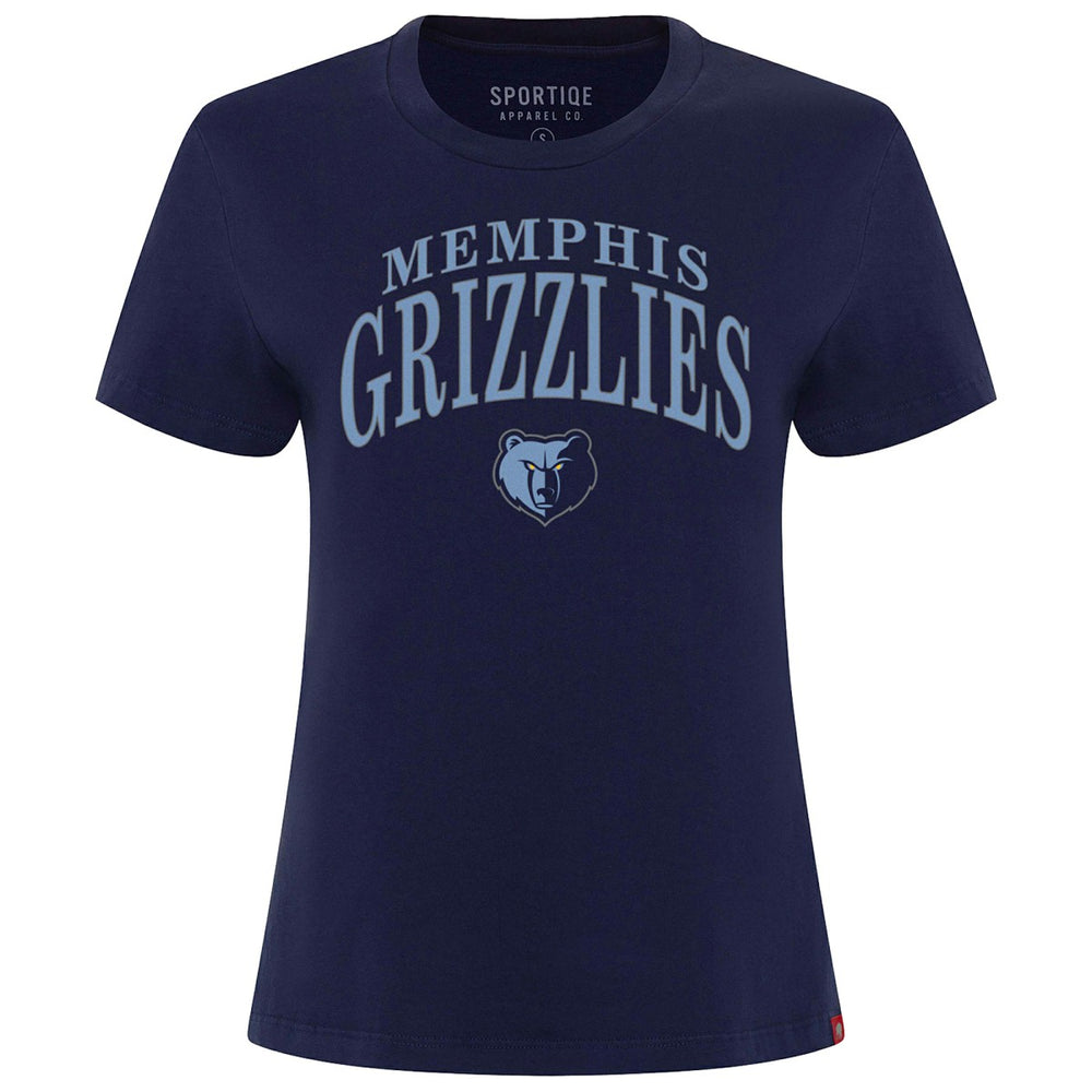 Memphis Grizzlies Sportiqe Women's Arcadia Boxy T-Shirt Navy