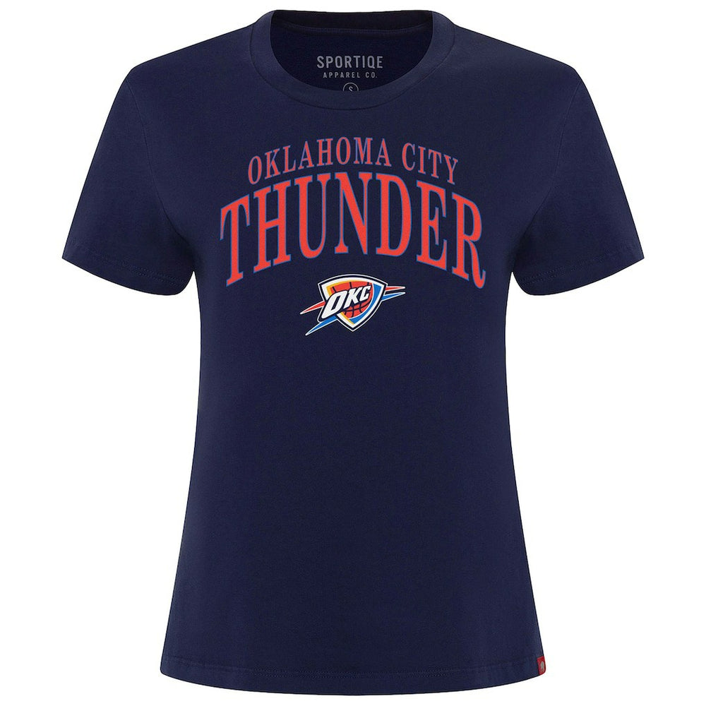 Oklahoma City Thunder Sportiqe Women's Arcadia Boxy T-Shirt Navy