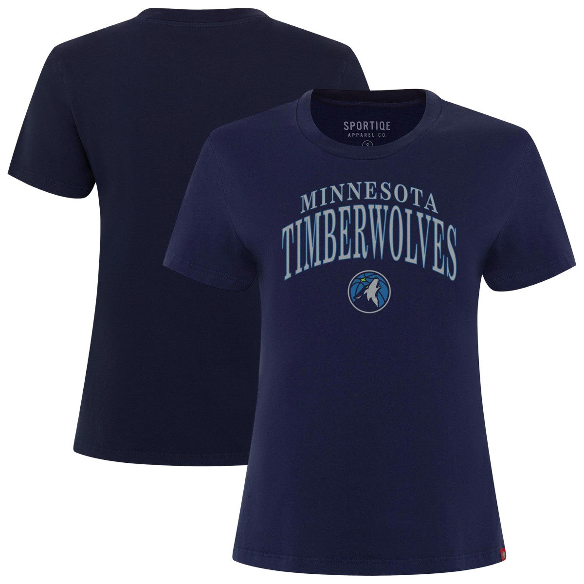 Minnesota Timberwolves Sportiqe Women's Arcadia Boxy T-Shirt Navy