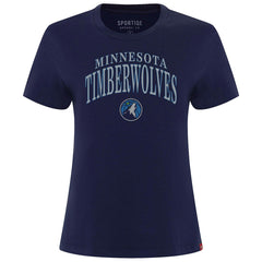 Minnesota Timberwolves Sportiqe Women's Arcadia Boxy T-Shirt Navy