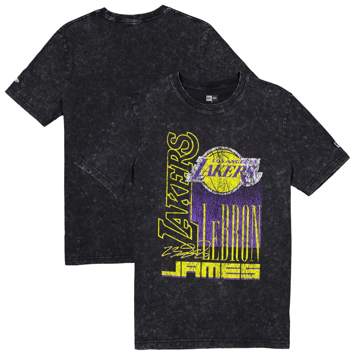 New Era LeBron James Los Angeles Lakers Full Court Press Mineral Wash Player T-Shirt Black