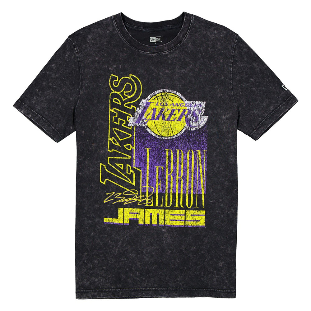 New Era LeBron James Los Angeles Lakers Full Court Press Mineral Wash Player T-Shirt Black