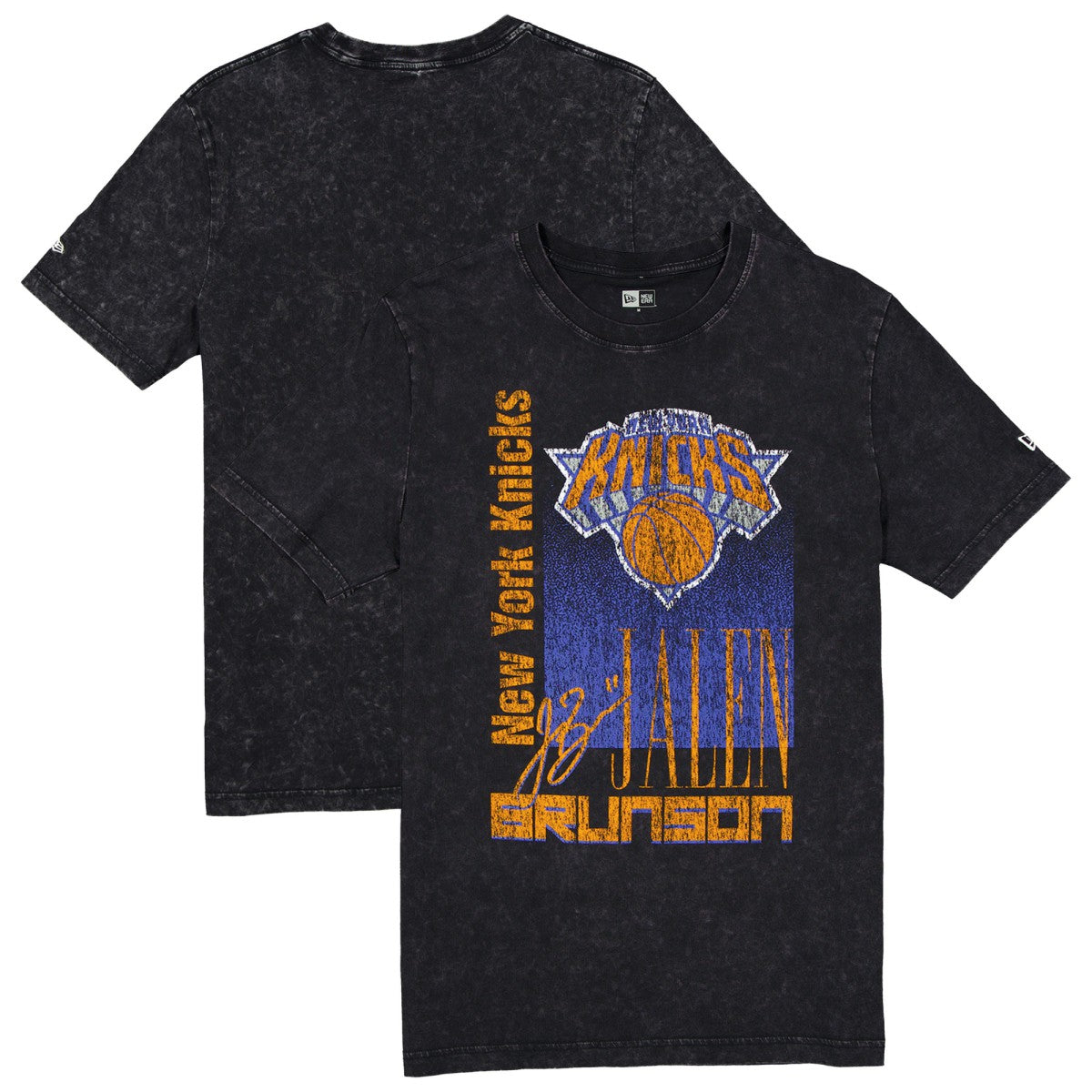 New Era Jalen Brunson New York Knicks Full Court Press Mineral Wash Player T-Shirt Black