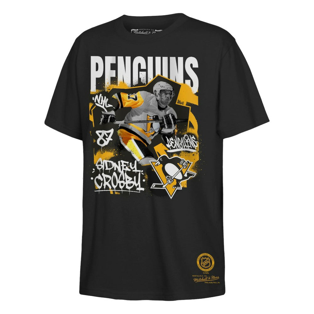 Sidney Crosby Pittsburgh Penguins Mitchell & Ness Youth Photo Reel Graphic T-Shirt - Black | NHL near me