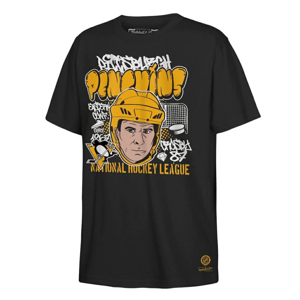 Sidney Crosby Pittsburgh Penguins Mitchell & Ness Youth Caricature T-Shirt - Black | NHL Lifestyle