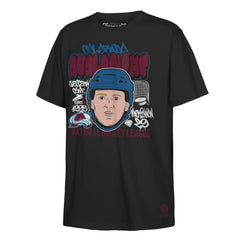 Nathan MacKinnon Colorado Avalanche Mitchell & Ness Youth Caricature T-Shirt - Black | NHL on sale
