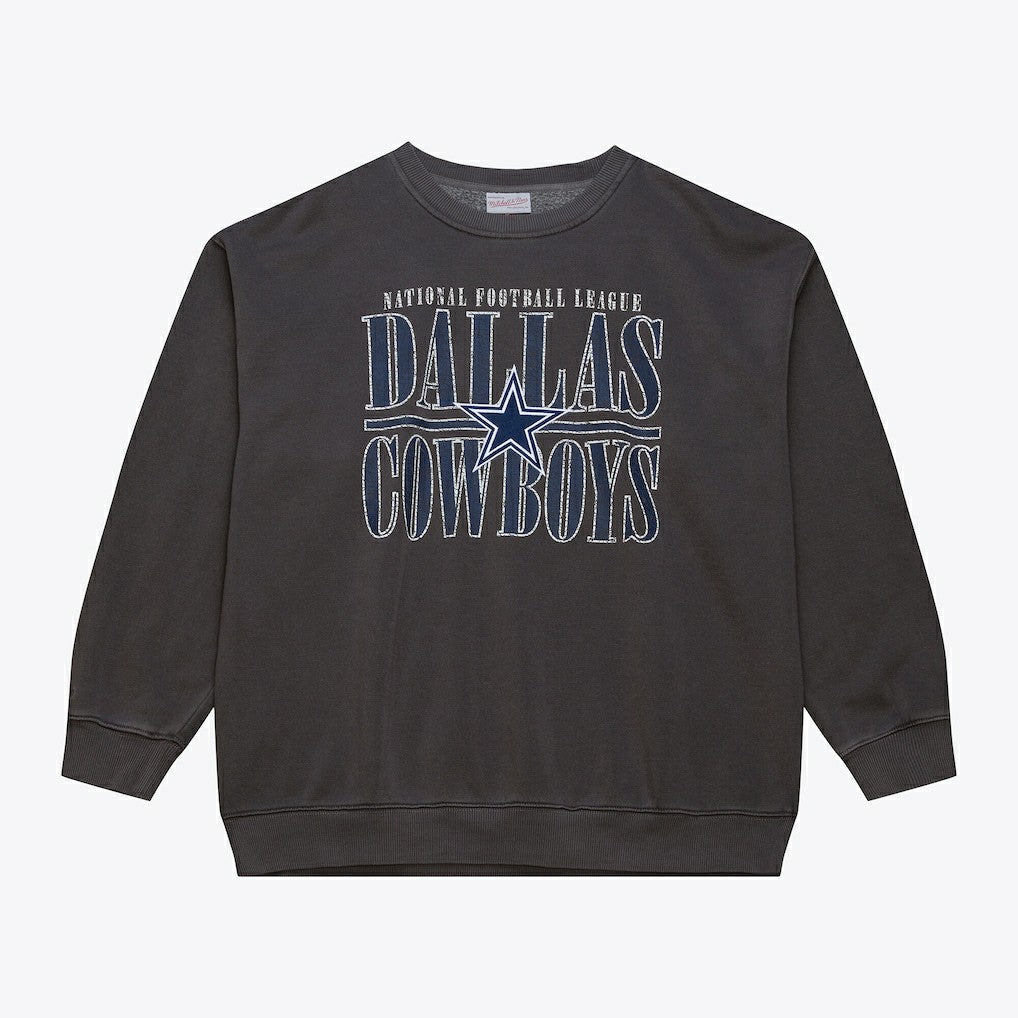 Dallas Cowboys Downtown Collection Fleece Sweatshirt - Black - Mitchell & Ness