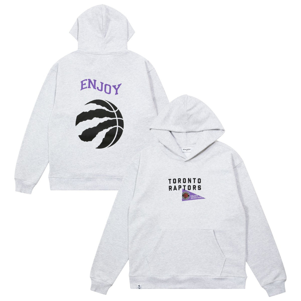 Enjoy Basketball x Toronto Raptors Unisex Hoop Enthusiast Capsule Collection Pullover Hoodie - Heather Gray