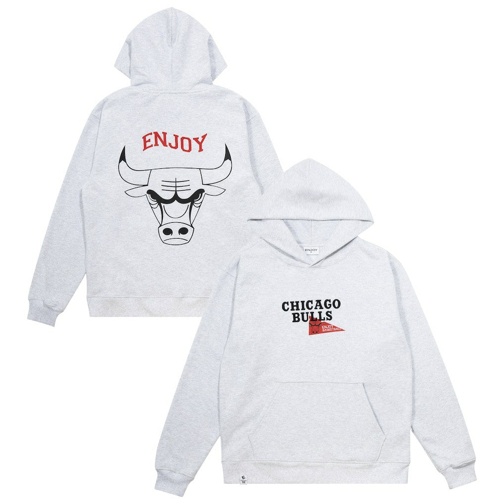 Enjoy Basketball x Chicago Bulls Unisex Hoop Enthusiast Capsule Collection Pullover Hoodie - Heather Gray