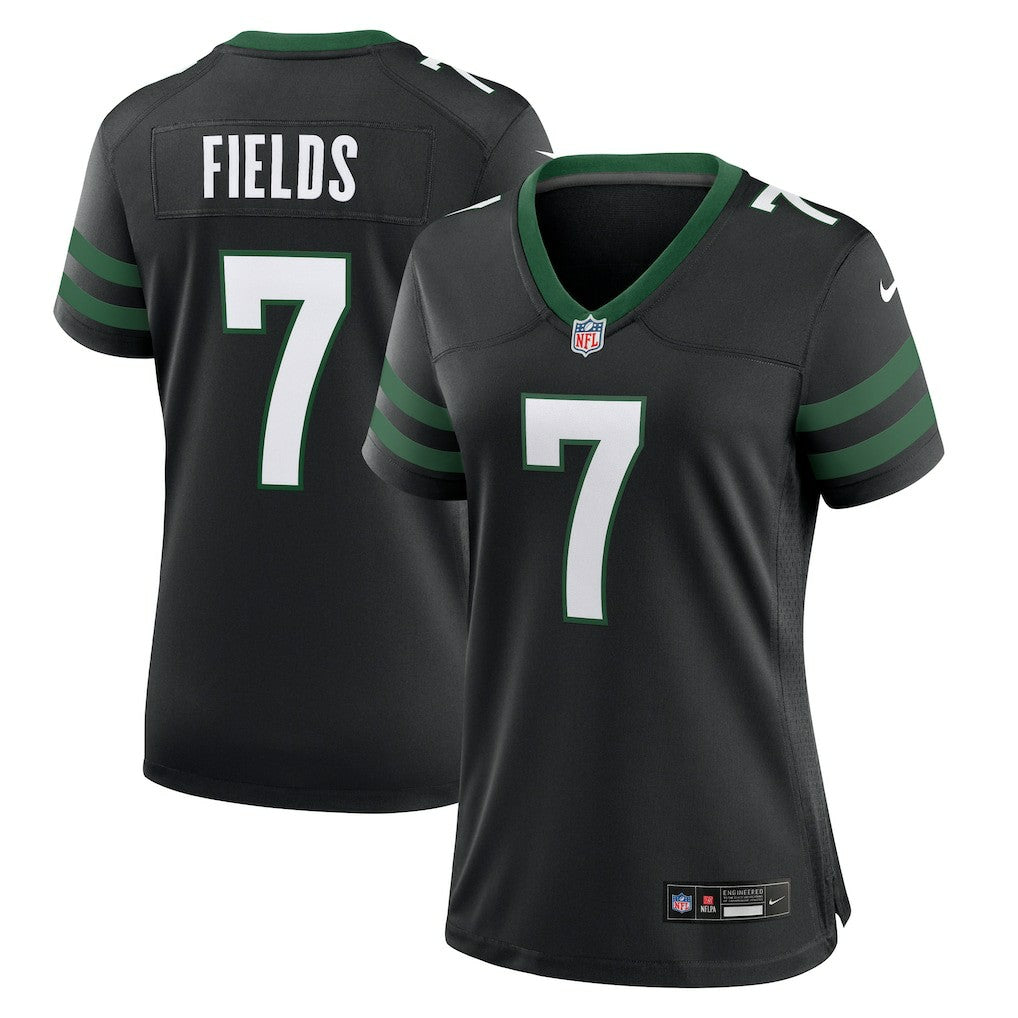 Justin Fields New York Jets Women's Alternate Game Jersey - Black - Nike