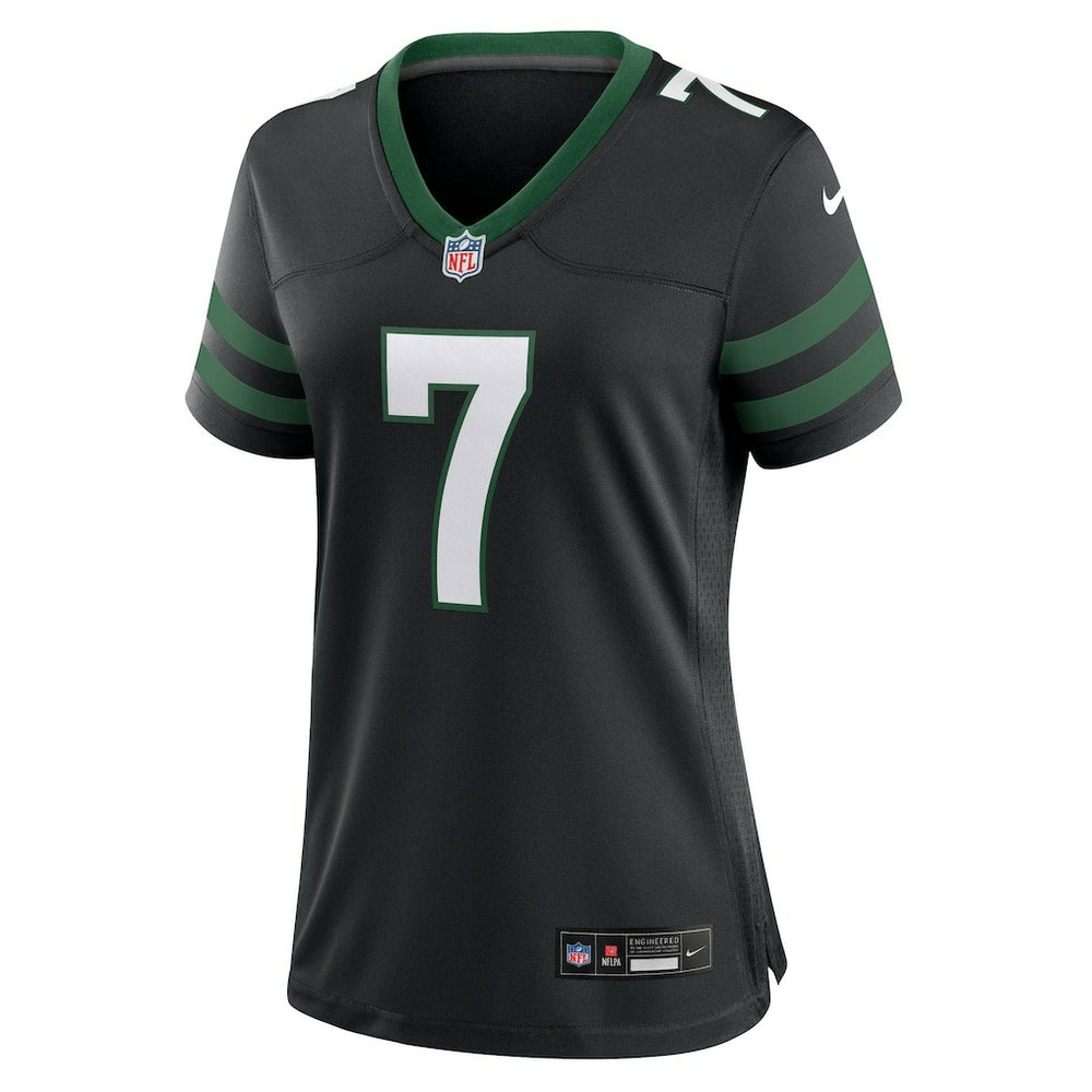 Justin Fields New York Jets Women's Alternate Game Jersey - Black - Nike