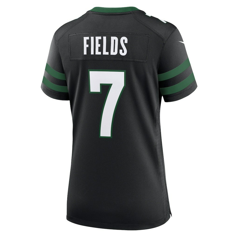 Justin Fields New York Jets Women's Alternate Game Jersey - Black - Nike