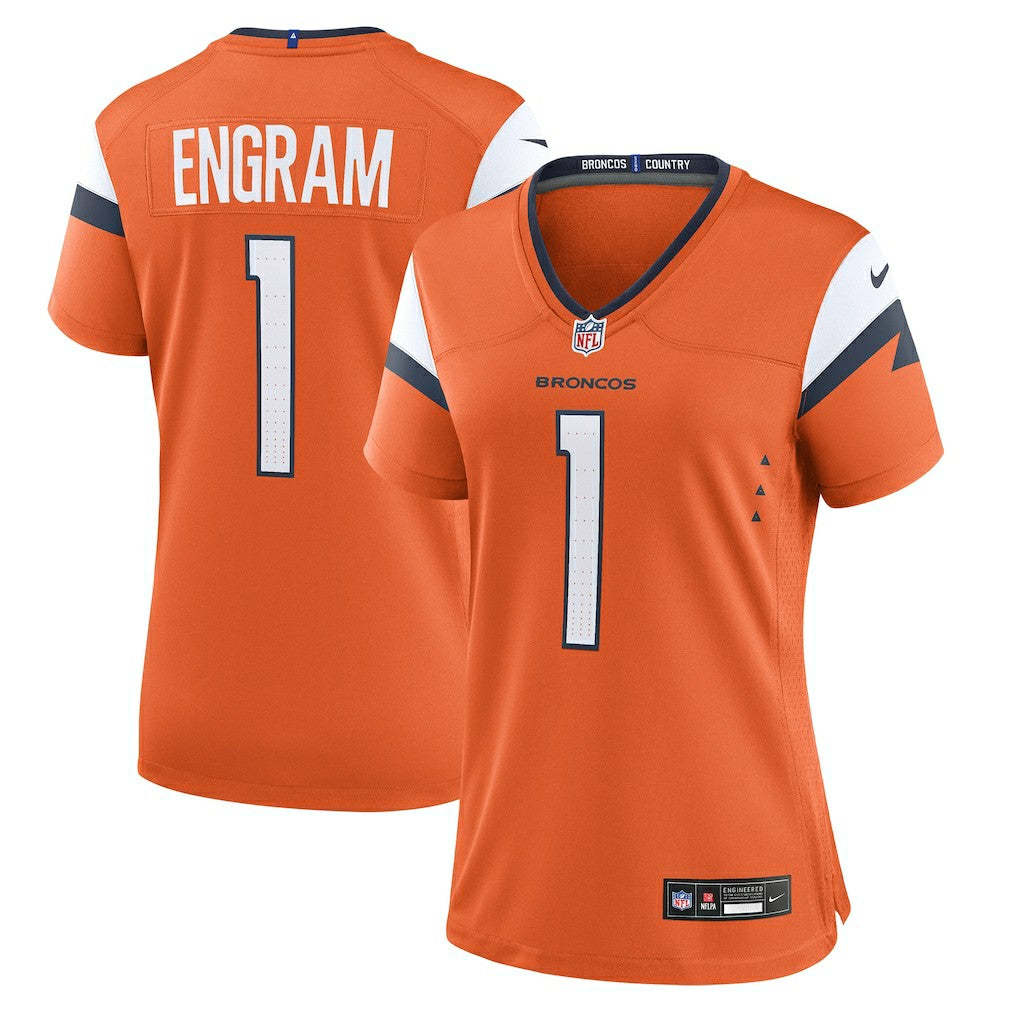 Evan Engram Denver Broncos Women's Team Game Jersey - Orange - Nike