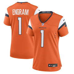 Evan Engram Denver Broncos Women's Team Game Jersey - Orange - Nike
