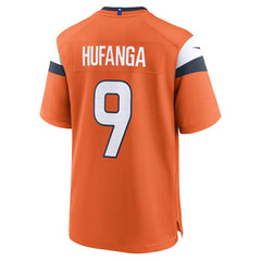 Talanoa Hufanga Denver Broncos Team Game Jersey - Orange - Nike